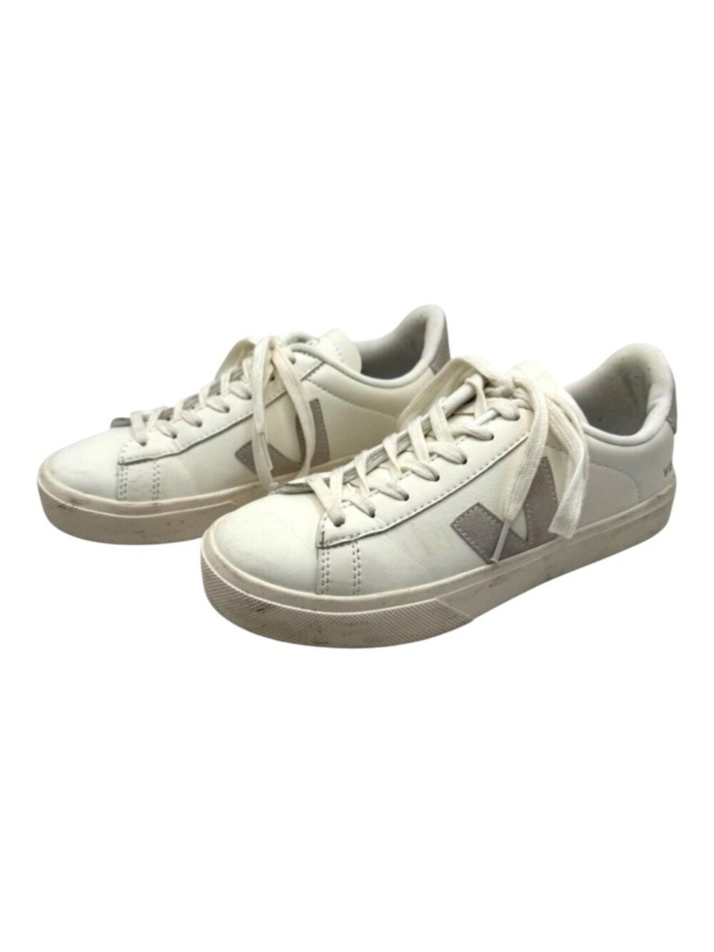 Veja Shoes Women 6‎ White Gray Leather Lace Up Campo Sneakers Fashion Outdoor